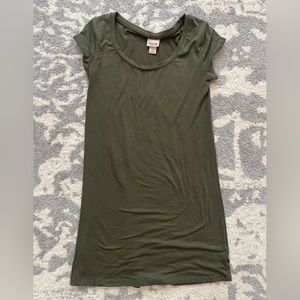 Army green dress.